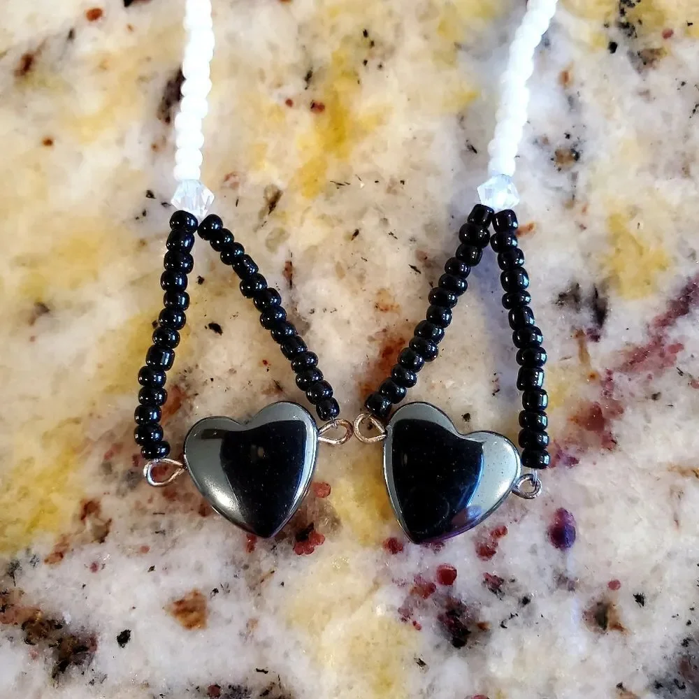 Handmade quality beaded drop earrings